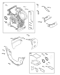 Part Location Diagram of 847450 Briggs and Stratton Cylinder Assembly